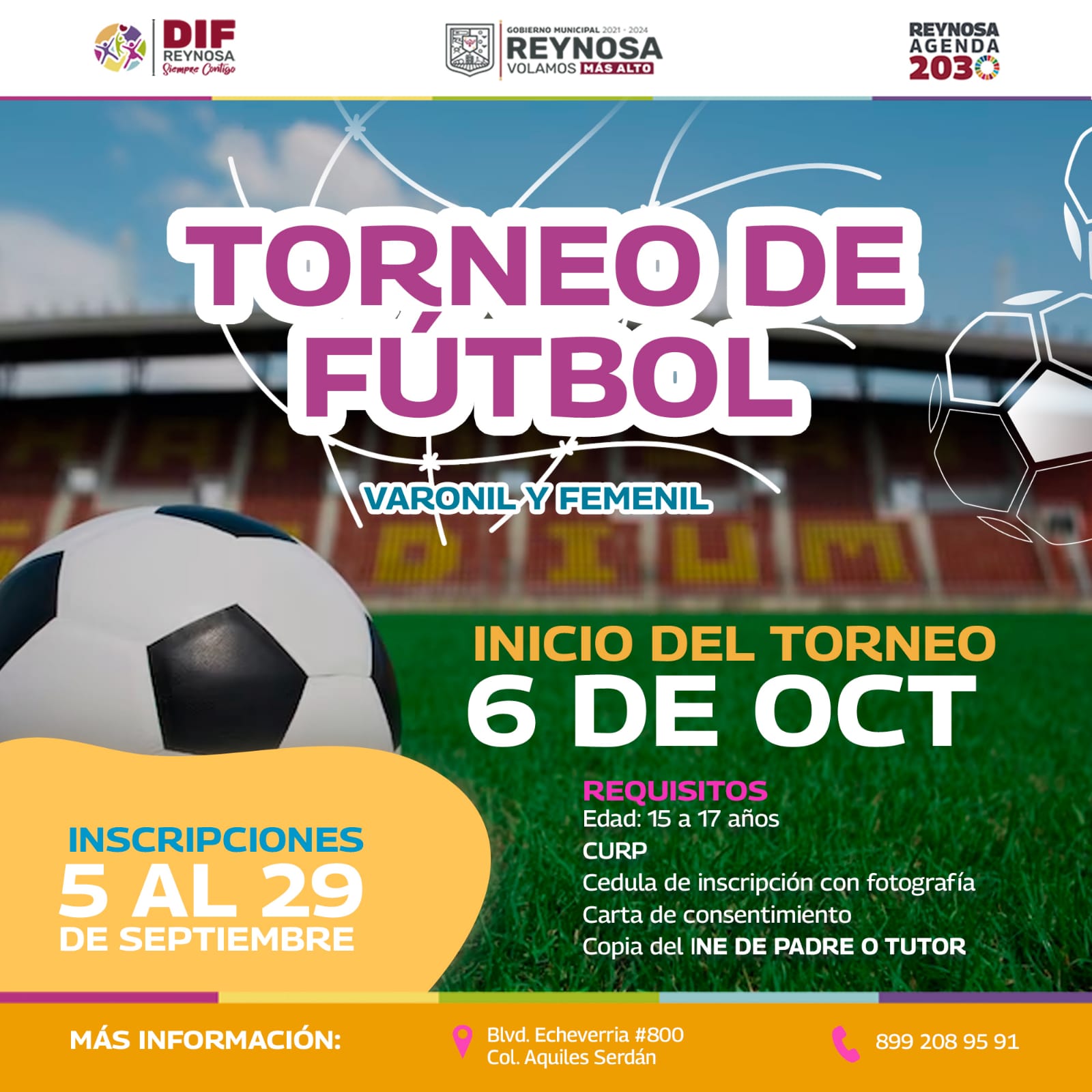 Invita Alcalde Carlos Peña Ortiz a Torneo de Futbol 2023